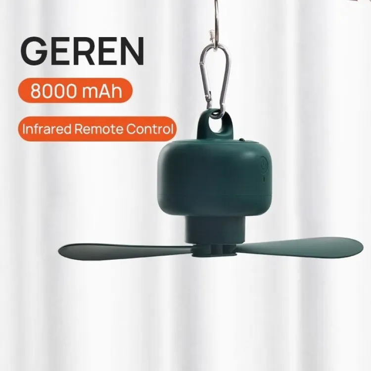 JISULIFE FA16 Portable USB Rechargeable Remote Control Ceiling Fan 8000mAh